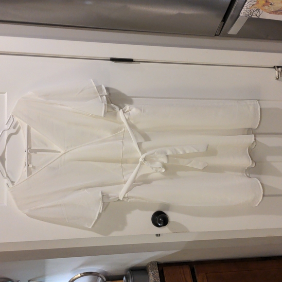 Maurices Dresses & Skirts - Ivory Bridal Flutter Sleeve Midi A-Line Dress NWT